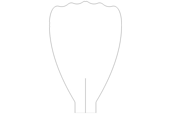 A Simple Line Drawing of a Vase