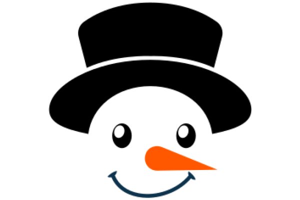 A Whimsical Smile: ATop Hat with a Smiling Face and an Orange Nose