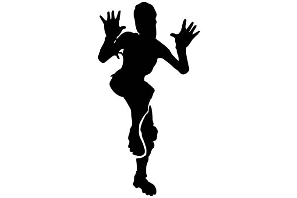 Silhouette of a Person with Extended Arms and Legs