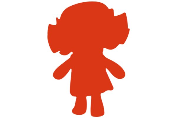 A Red Silhouette of a Person with a Smile