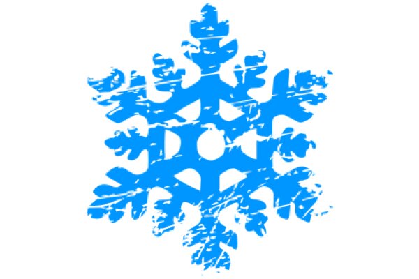 Stylized Blue Snowflake Design