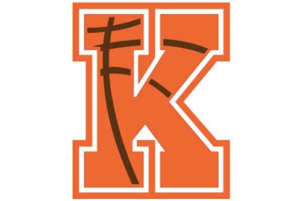 Vibrant Orange K Logo on a White Background