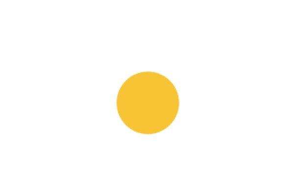 A Solitary Yellow Circle Against a White Background