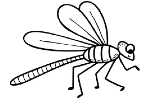 A Stylish Illustration of a Dragonfly