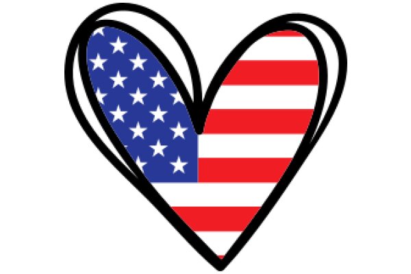 United States Flag Heart