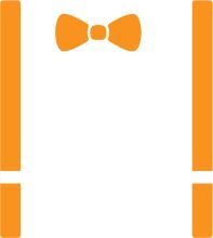 Simplistic Design: Orange Bowtie and Stripes