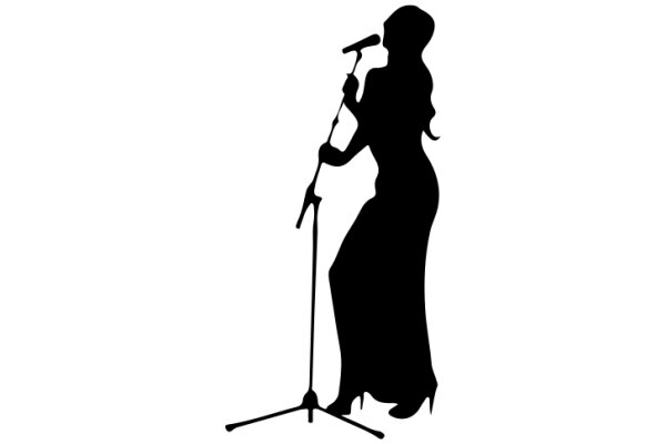 Silhouette of a Singer on Stage