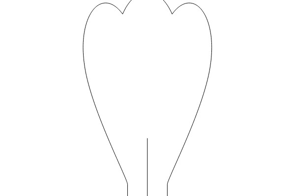 A Simple Line Drawing of a Heart Shape