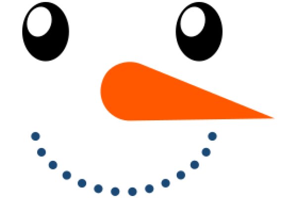 Smiling Emoji with Orange Nose and Blue Dots