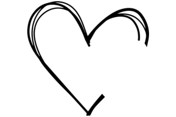 Simplistic Line Art of a Heart