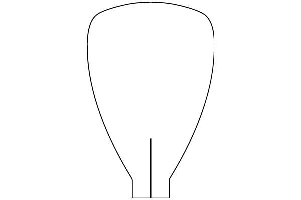 Simplified Line Drawing of a Helmet