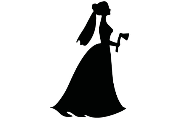 Silhouette of a Woman with a Hammer