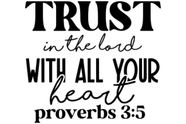 Trust in the Lord with All Your Heart: Proverbs 3:5