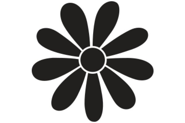 Stylized Black Flower Design