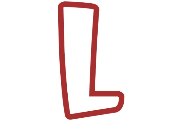 Digital Art: A Red Letter 'L' on a White Background