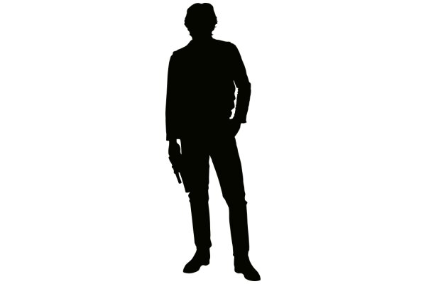 Silhouette of a Person with a Gun