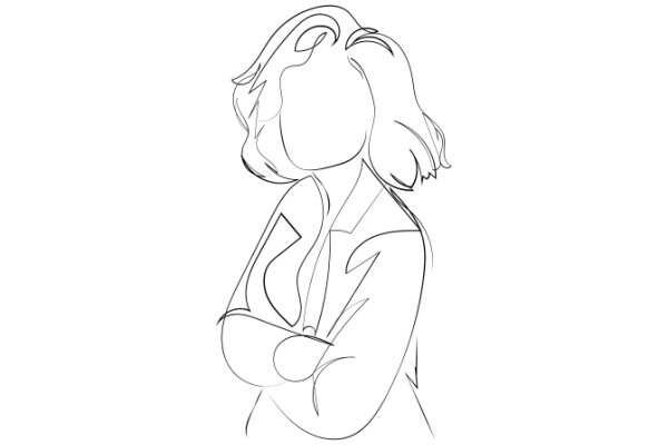 A Stylish Silhouette of a Woman with a Jacket and a Ponytail