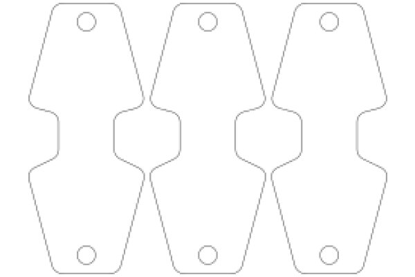 A Set of Four White Wine Glass Shapes