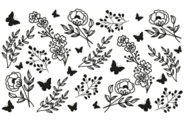 Elegant Floral and Butterfly Design