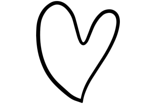 Simplistic Line Art of a Heart