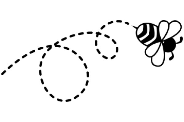 A Playful Interaction: A Cartoon of a Bee and a Human Hand