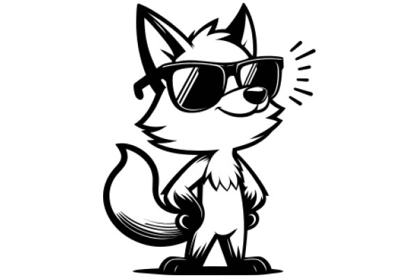 Stylish Fox Character with Sunglasses and a Smile