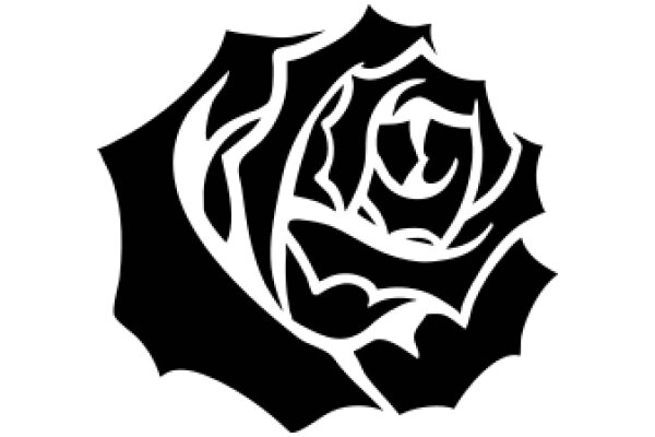 Stylized Black Rose Logo