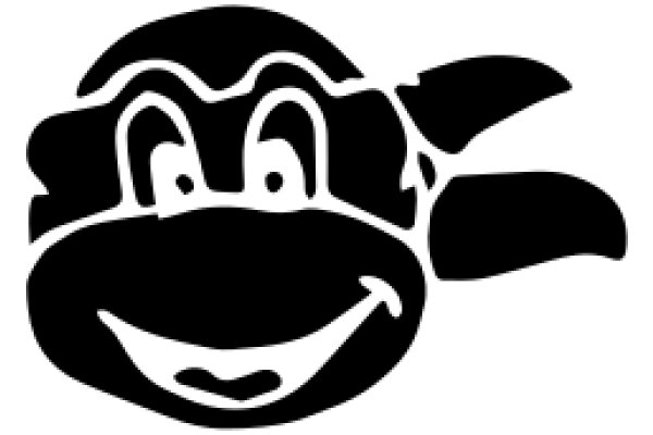 Simplistic Logo of a Smiling Turtle