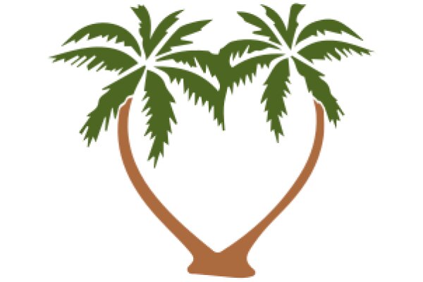 Simplistic Digital Art of a Palm Tree