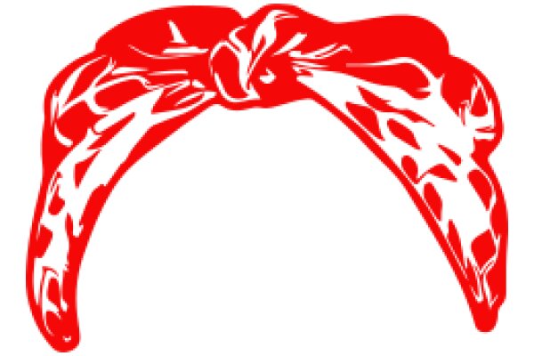 Vivid Red Bandana with Intricate Design