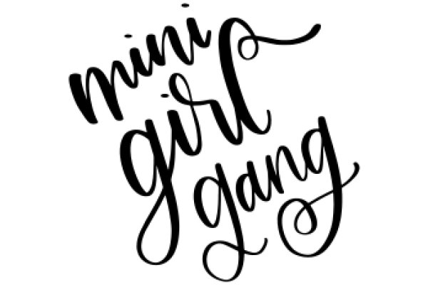 Stylish Black Handwritten Mini Girl Gang Logo