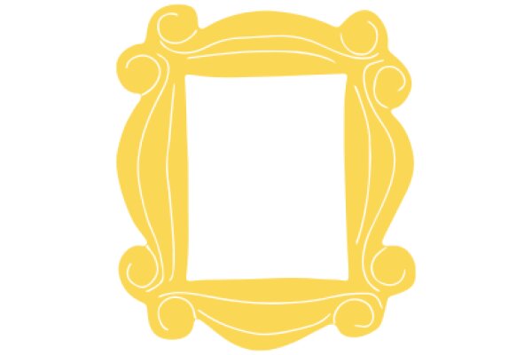 A Yellow Oval Frame with Scrollwork