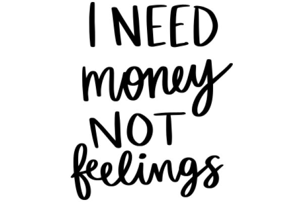 I Need Money Not Feelings