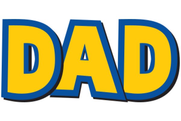 A Large, Stylized Letter 'D' in Blue and Yellow