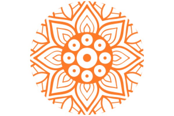 Vibrant Orange Mandala Design