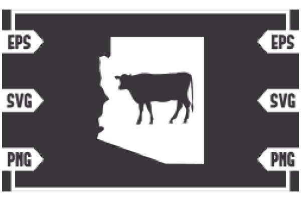 A Graphic Design of a Cow Silhouette with Text Labels