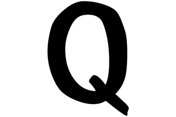 Pixilated Letter Q on a White Background