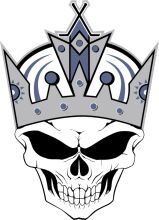 Stylized Skull with Crown Design