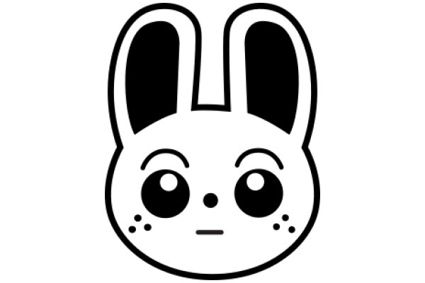 Simplistic Line Drawing of a Bunny