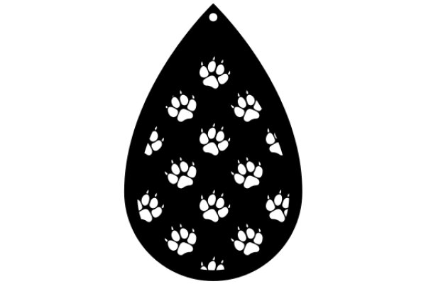 Paw Prints on a Black Background