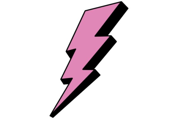 Stylized Pink Lightning Bolt Logo