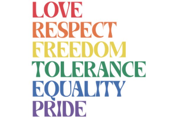 A Rainbow of Values: Love, Respect, Freedom, Tolerance, Equality, and Pride