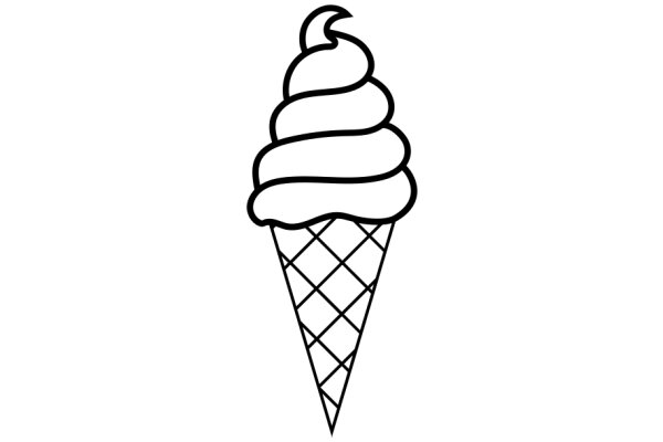 Simplistic Illustration of an Ice Cream Cone