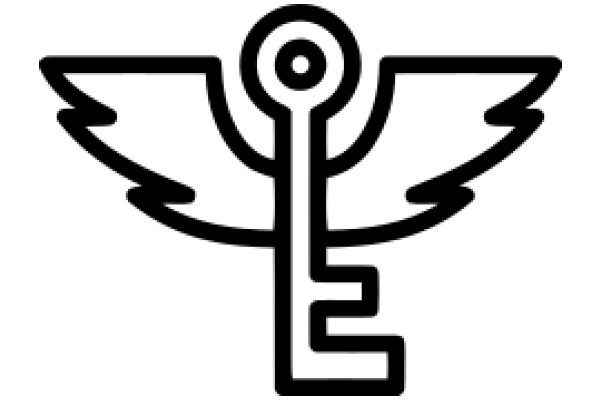 Stylized Key with Wings Icon