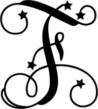 Stylized Monogram with Star Decorations