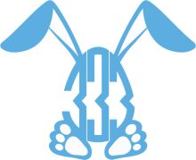 Stylized Blue Bunny Logo