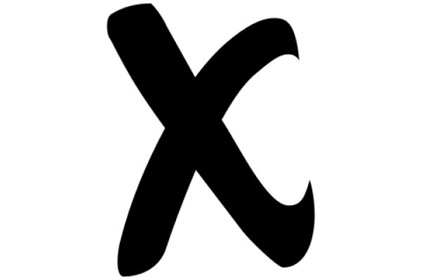 Simplicity in Design: A Black X on a White Background