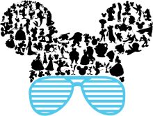 Mickey Mouse and Sunglasses: A Playful Silhouette