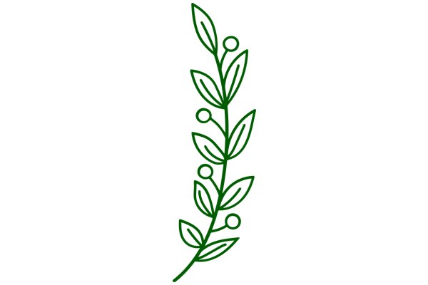 Stylized Green Plant Illustration