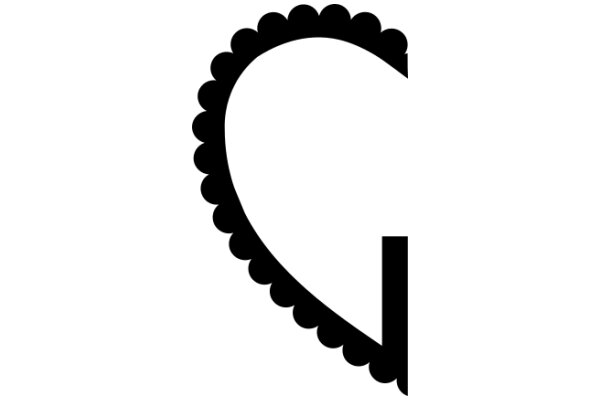 Stylized Letter 'G' with Decorative Scalloped Border